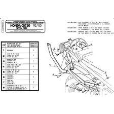 STELAŻ KUFRA CENTRALNEGO HONDA CB750 SEVEN FIFTY