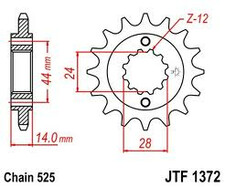 Zębatka JT Sprockets JTF1372,17 - przednia 17 zębów