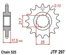 Zębatka JT Sprockets JTF297,15 - przednia 15 zębów