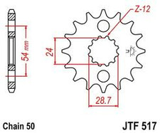 Zębatka JT Sprockets JTF517,18 - przednia 18 zębów