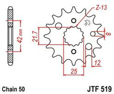 Zębatka JT Sprockets JTF519,16 - przednia 16 zębów