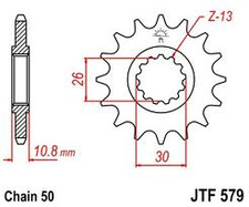 Zębatka JT Sprockets JTF579,17 - przednia 17 zębów