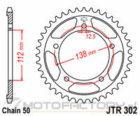 Zębatka JT Sprockets JTR302,44 - tylna 44 zęby