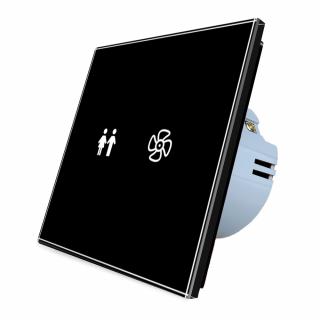 Panel dotykowy czarny światło i wentylator piktogram WELAIK ®