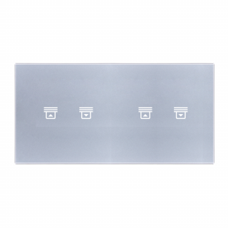 Panel szklany do dwóch rolet srebrny piktogram WELAIK ®