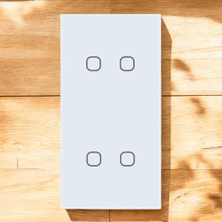 Panel szklany PIONOWY podwójny + podwójny QUADA biały WELAIK ®