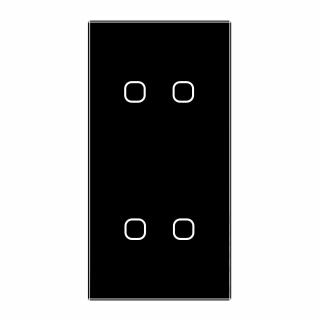 Panel szklany PIONOWY podwójny + podwójny QUADA czarny WELAIK ®