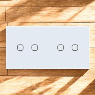 Panel szklany podwójny + podwójny QUADA biały WELAIK ®