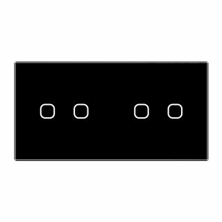 Panel szklany podwójny + podwójny QUADA czarny WELAIK ®