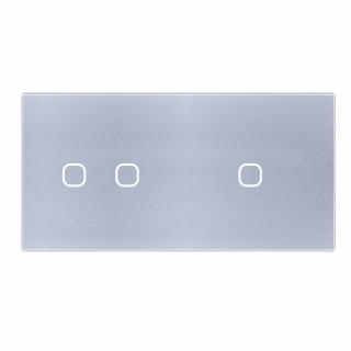 Panel szklany podwójny + pojedynczy QUADA srebrny WELAIK ®