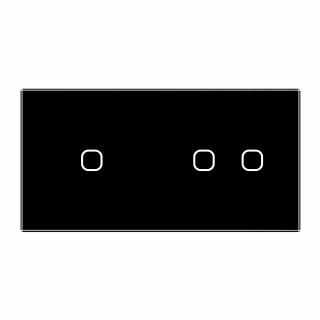Panel szklany pojedynczy + podwójny QUADA czarny WELAIK ®