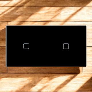 Panel szklany pojedynczy + pojedynczy QUADA czarny WELAIK ®