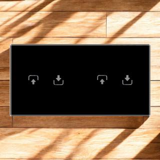 Panel szklany roleta + roleta QUADA czarny WELAIK ®