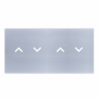 Piktogram podwójnej rolety panel szklany srebrny WELAIK ®