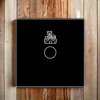 WELAIK ® panel szklany czarny piktogram pokój dziecka