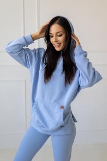 Bluza z kapturem baby blue nieocieplona