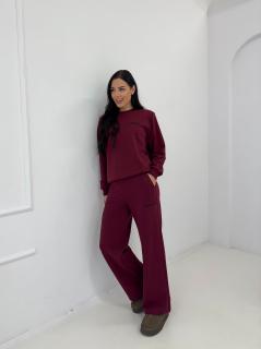 Burgund spodnie