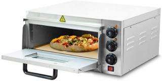 PIEC DO PIZZY ELEKTRYCZNY 2000W DO 350° Z PŁYTĄ KAMIENNĄ DO CHLEBA WYPIEKÓW