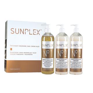 Kuracja regenerująca do włosów - Sunplex - 3x500ml - Keratynowa Odbudowa Włosów
