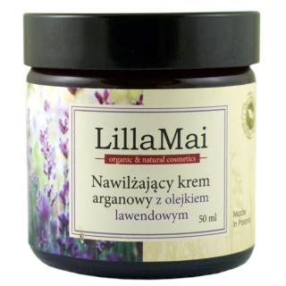 Nawilżający Krem z Olejem Arganowym o Zapachu Lawendy - 50 ml - LillaMai