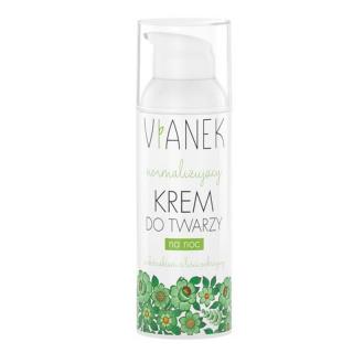 Normalizujący krem do twarzy na noc - do cery tłustej - 50ml - Vianek