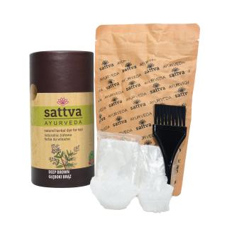 Roślinna Henna do włosów - Głęboki Brąz - 150g - Sattva