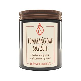 Sojowa świeca zapachowa - Pomarańczowe Szczęście - 190g - Bosphaera