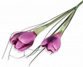 Krokus gałązka podwójna Pink/Amarant sztuczne kwiaty jak żywe
