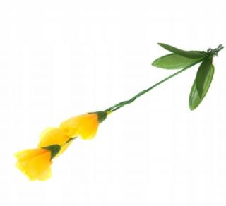 Krokus gałązka Yellow sztuczne kwiaty jak żywe