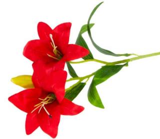 Lilia gałązka Red Sztuczne kwiaty