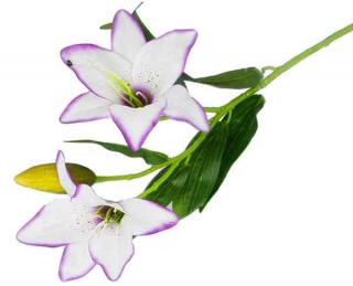Lilia gałązka White/Violet Sztuczne kwiaty