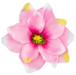 Magnolia DUŻA główka kwiat Pink/Green sztuczne kwiaty