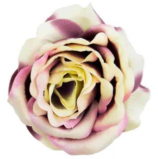 Róża główka wyrobowa Kwiat Cream/dk.plum sztuczne kwiaty