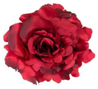 Róża satynowa DUŻA Śliczna główka Red/Black