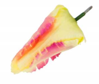 Tulipan - główka w pąku Pink/Yellow sztuczne kwiaty jak żywe