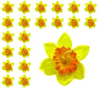 ŻONKIL główka kwiat yellow/red 24 szt sztuczne kwiaty jak żywe