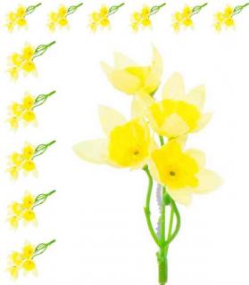 ŻONKIL główka MINI yellow Narcyz 12 szt sztuczne kwiaty jak żywe