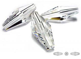 5205 Swarovski Long Bicone 15x6mm Crystal