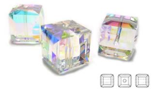 5601 Swarovski Cube 10mm Crystal AB B