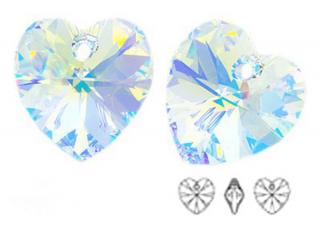 6228 Swarovski Xilion Heart 10mm Crystal AB