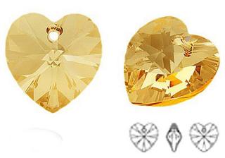6228 Swarovski Xilion Heart 10mm Golden Shadow