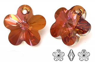 6744 Swarovski Flower 12mm Crystal Copper