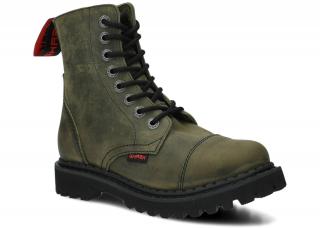 Glany SHARK NAGABA 8H zgniła zieleń crazy skórzany N-008L-GBCZ-58CR-0