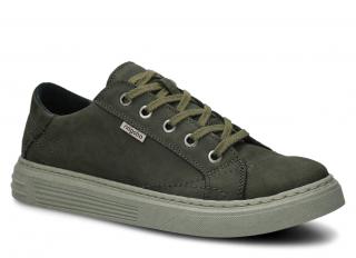 Półbut męski NAGABA 412 khaki crazy skórzany N-4120-FOKH-29CR-0