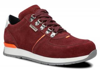 Półbut NAGABA 313 bordo welur skórzany N-3130-SNPO-18WE-0