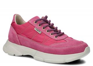 Półbut NAGABA 614 różowy welur skórzany N-6140-CCBE-12WE-0