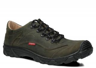 Półbut trekkingowy męski NAGABA 400 zgniła zieleń crazy skórzany N-4000-EREL-58CR-0
