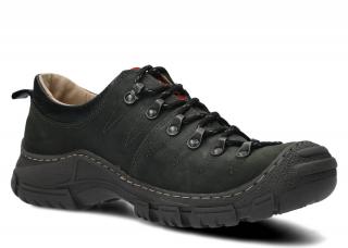 Półbut trekkingowy męski NAGABA 444 khaki crazy skórzany N-4440-HOCZ-29CR-0