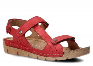 Sandały damskie NAGABA 306 czerwony rustic skórzany N-3060-TUBE-04RU-0