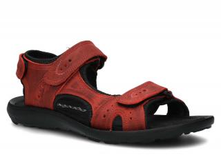 Sandały męskie NAGABA 265 czerwony crazy skórzany N-2650-SUCZ-04CR-0